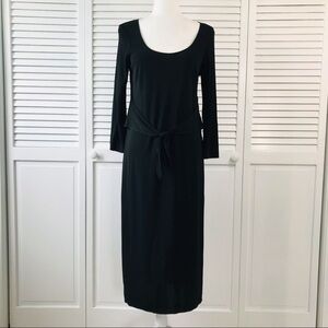 BABYSTYLE Black Belted Maternity Dress Size M
